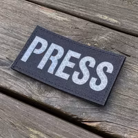 IR - PRESS White text Hook Patch