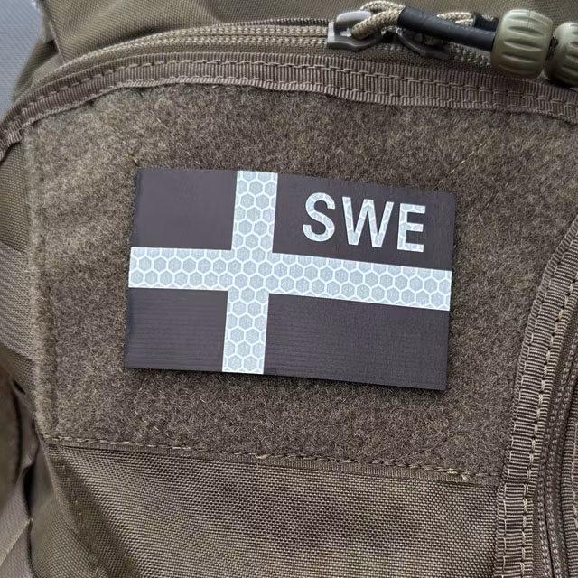 IR - SWE Black and Grey Flag Hook Patch