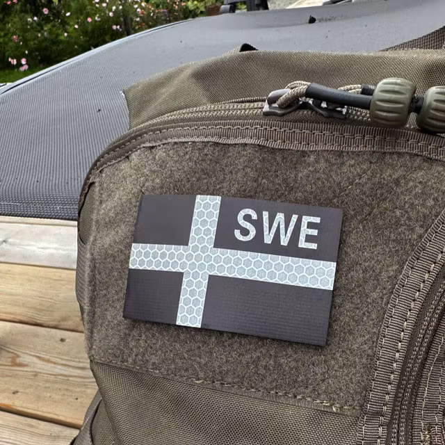 IR - SWE Black and Grey Flag Hook Patch