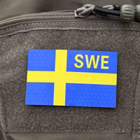 IR - SWE Blue and Yellow Flag Hook Patch