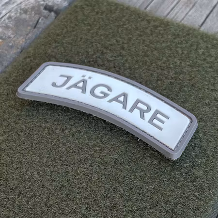 JÄGARE Hook PVC Patch Grey / White