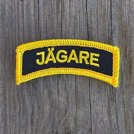 JÄGARE Sew On Patch Yellow / Black / Yellow