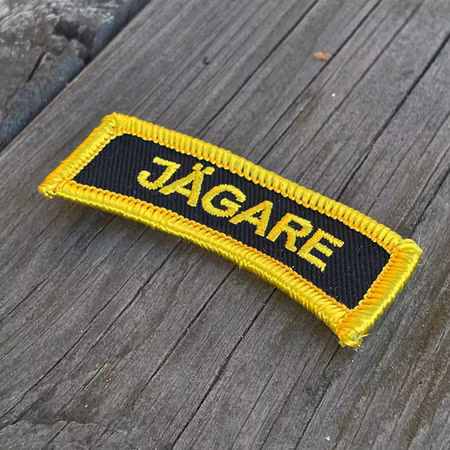 JÄGARE Sew On Patch Yellow / Black / Yellow