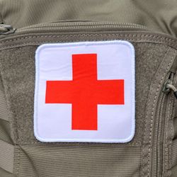 Medic Red Cross Hook Patch M17