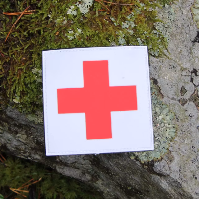 Outdoor product picture of the Medic Cross PVC Hook Patch.