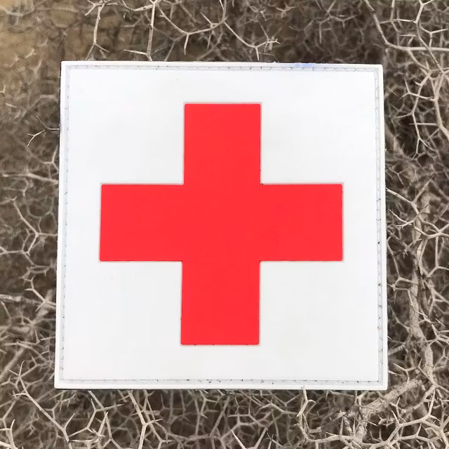 Medic Cross PVC Hook Patch.