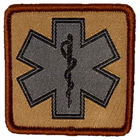 Medic Star of Life Hook Patch - Coyote