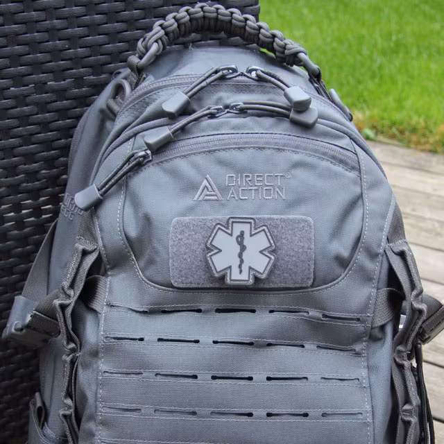 MEDIC PVC Star Black Grey Hook Patch.