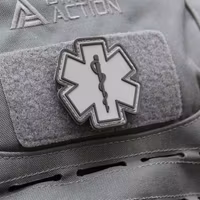 MEDIC PVC Star Black Grey Hook Patch