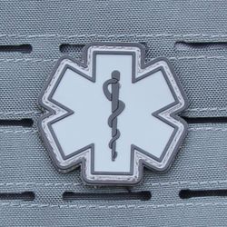 MEDIC PVC Star Black Grey Hook Patch