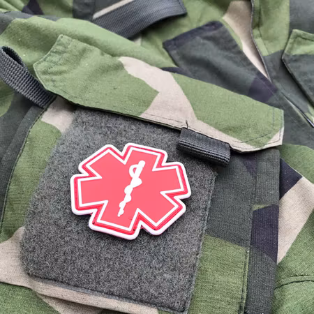 MEDIC Star of Life PVC Hook Patch – Red/White