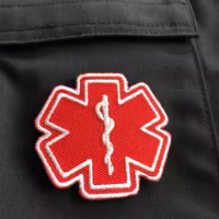 MEDIC Star of Life Red White Hook Patch
