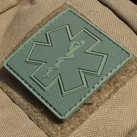 MEDIC Subdued Green Star Hook PVC Patch