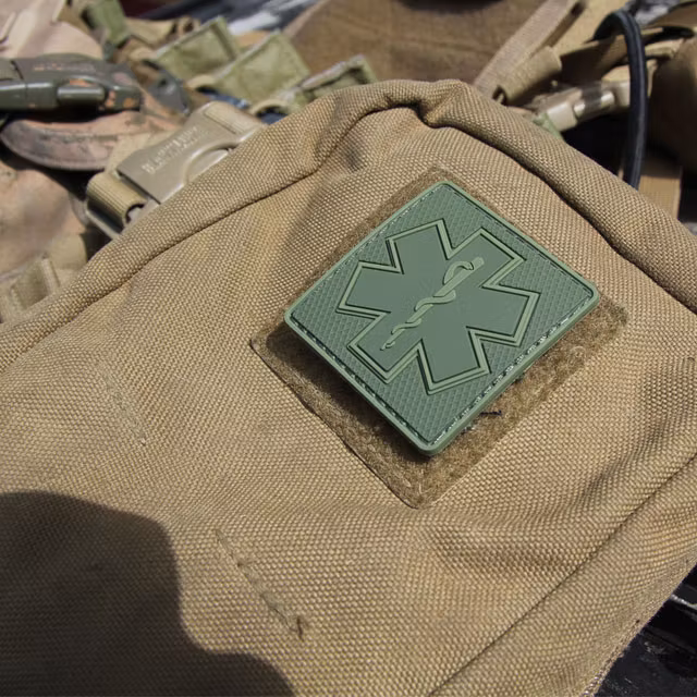 MEDIC Subdued Green Star Hook PVC Patch.