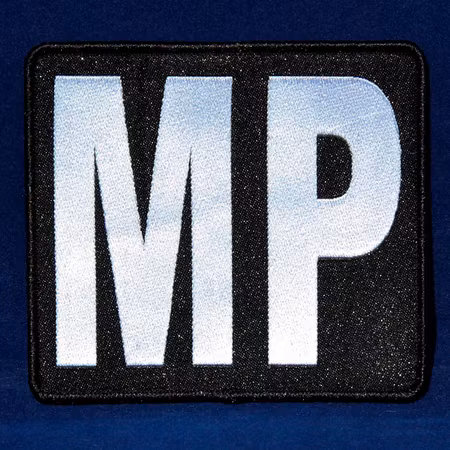 Military Police Large Hook Patch - Black/White