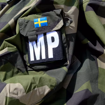 Military Police Large Hook Patch - Black/White