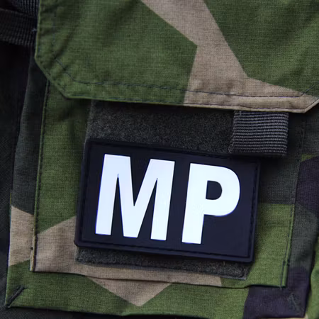 Military Police PVC Hook Patch - Black/White