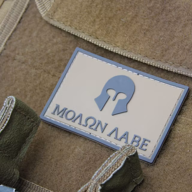 Molon Labe Coyote PVC Hook Patch.