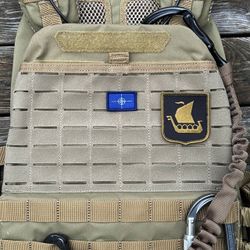 NATO Flag Hook Patch Small V.2