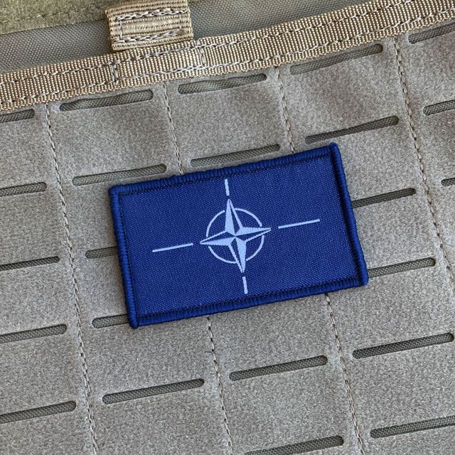NATO Flag Hook Patch from TAC-UP GEAR mounted on a 5.11 plate carrier