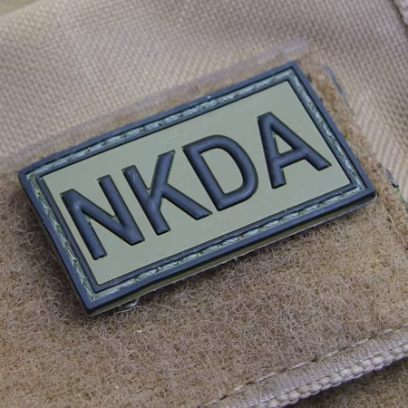 NKDA PVC Hook Patch - Green/Black