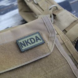 NKDA Green/Black PVC Hook Patch