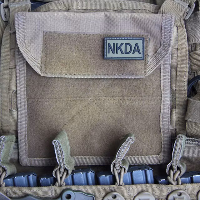 NKDA Green/Black PVC Hook Patch.
