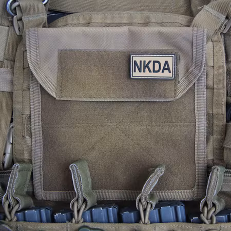 NKDA PVC Hook Patch - Coyote/Black