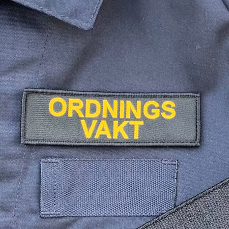 Ordningsvakt Bröstmärke med Kardborre