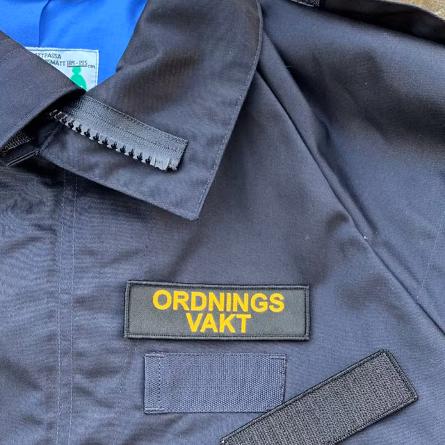 Ordningsvakt Avlång Kardborremärke produktfoto