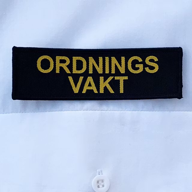 Ordningsvakt Avlångt Tygmärke