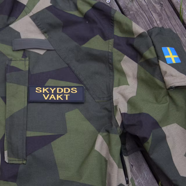 Skyddsvakt PVC Avlång Kardborremärke.