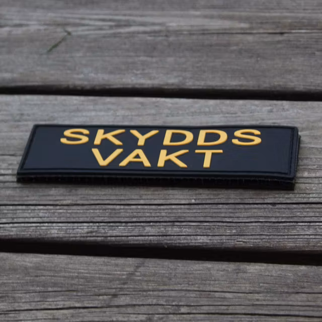 Skyddsvakt PVC Avlång Kardborremärke.