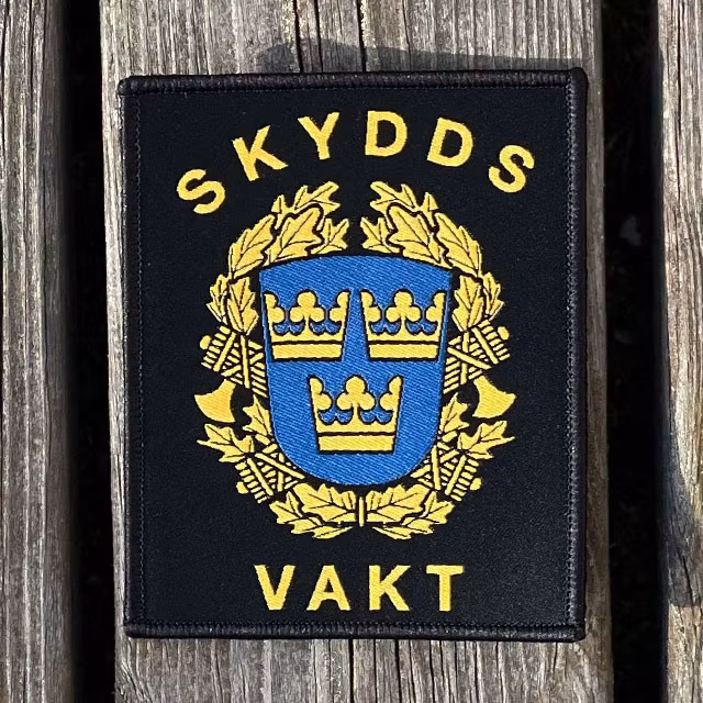 Skyddsvakt tygmärke kardborre från TAC-UP GEAR sedd framifrån
