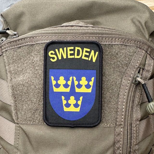 Sweden Hook Patch Black from TAC-UP GEAR