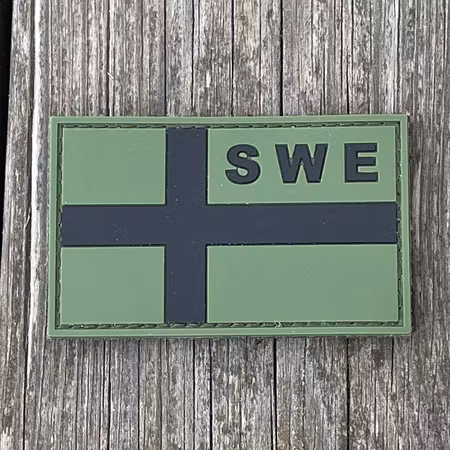 Sweden Flag OPS PVC Green/Black Patch