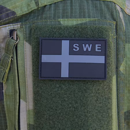 Sweden Flag OPS PVC Black/Grey Patch