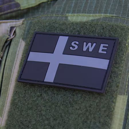 Sweden Flag OPS PVC Black/Grey Patch