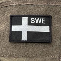 Sweden Flag OPS Black Grey Patch
