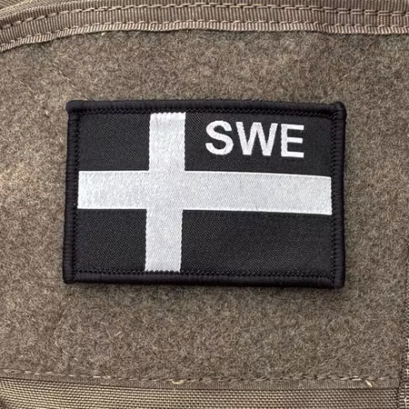 Sweden Flag OPS Black/Grey Patch