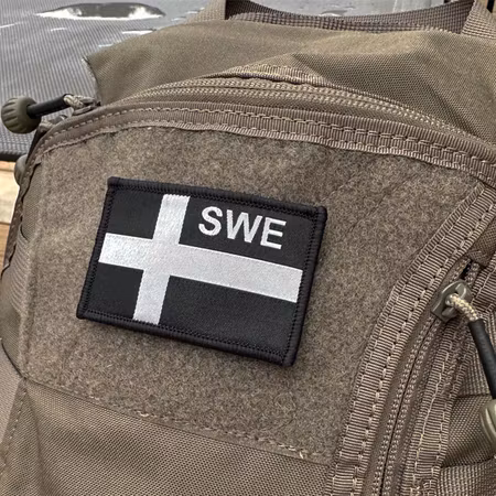 Sweden Flag OPS Black/Grey Patch