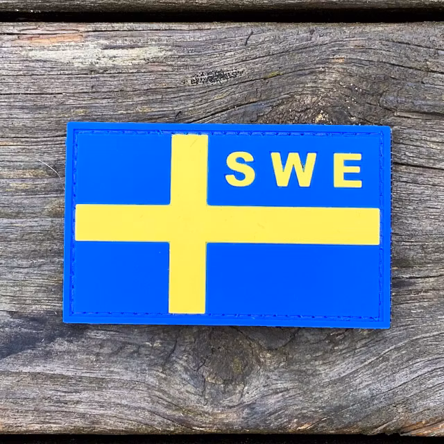 Sweden Flag OPS PVC Blue Yellow Patch