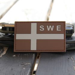 Sweden Flag OPS PVC Sand Grey Patch
