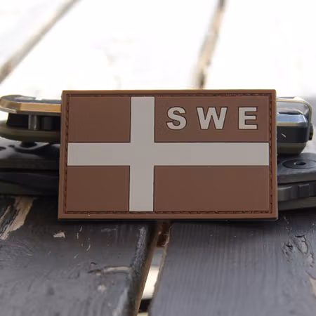 Sweden Flag OPS PVC Coyote/Grey Patch