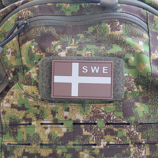 Sweden Flag OPS PVC Desert/Grey Patch.