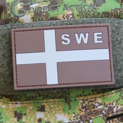Sweden Flag OPS PVC Sand Grey Patch
