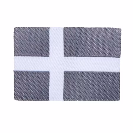 Sweden Flag Sew-On Patch - Grey/White