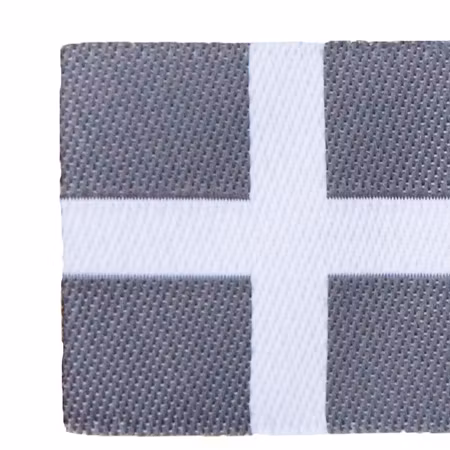 Sweden Flag Sew-On Patch - Grey/White