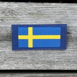 Sweden Long Flag Blue Patch