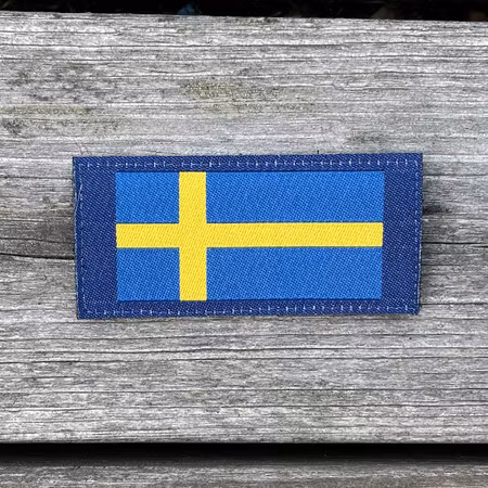 Sweden Long Flag Blue Patch